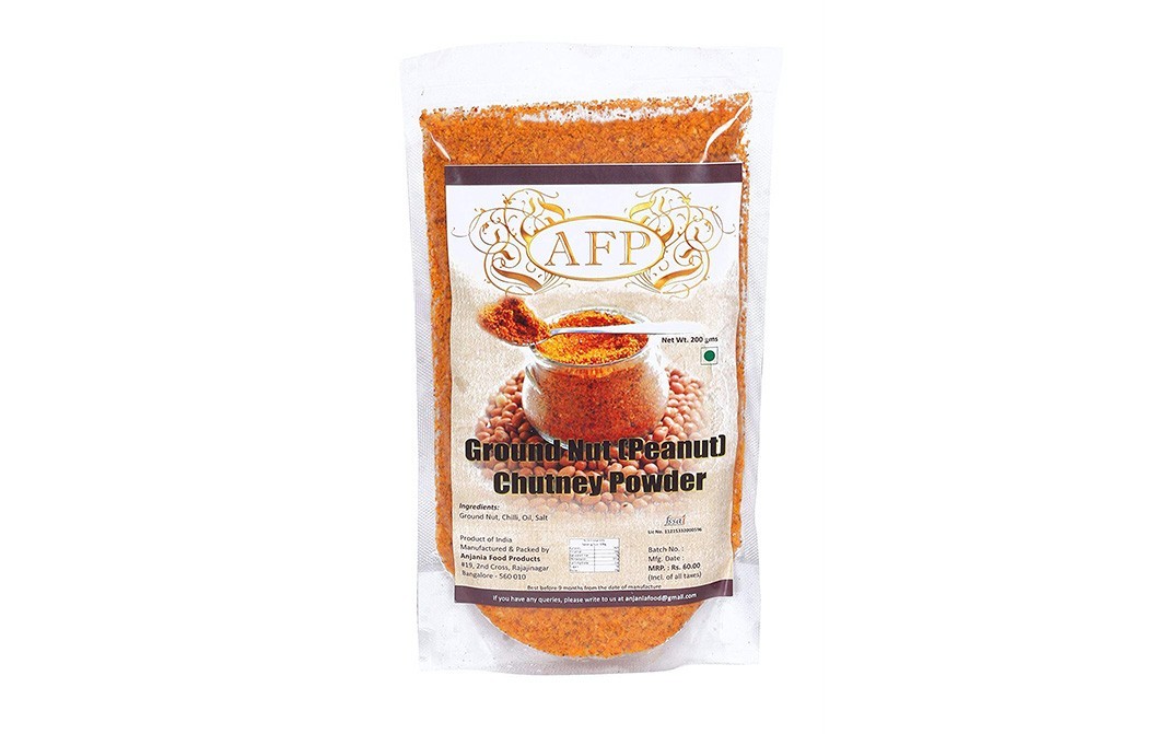 AFP Ground Nut (peanut) Chutney Powder   Pack  200 grams